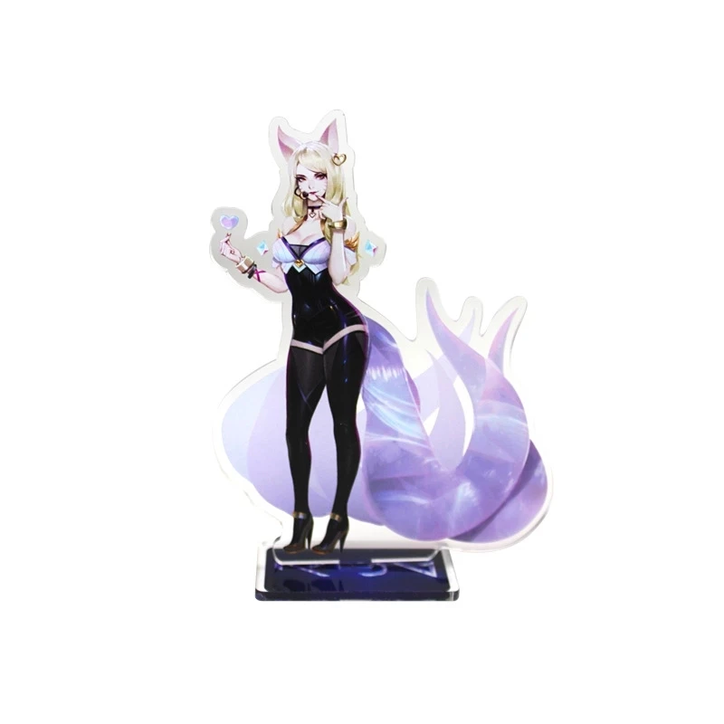 8 Designs Game LOL KDA Figure Acrylic Stands Akali, Ahri Cartoon Characters Model Plate Holder Ornaments Fans Gift