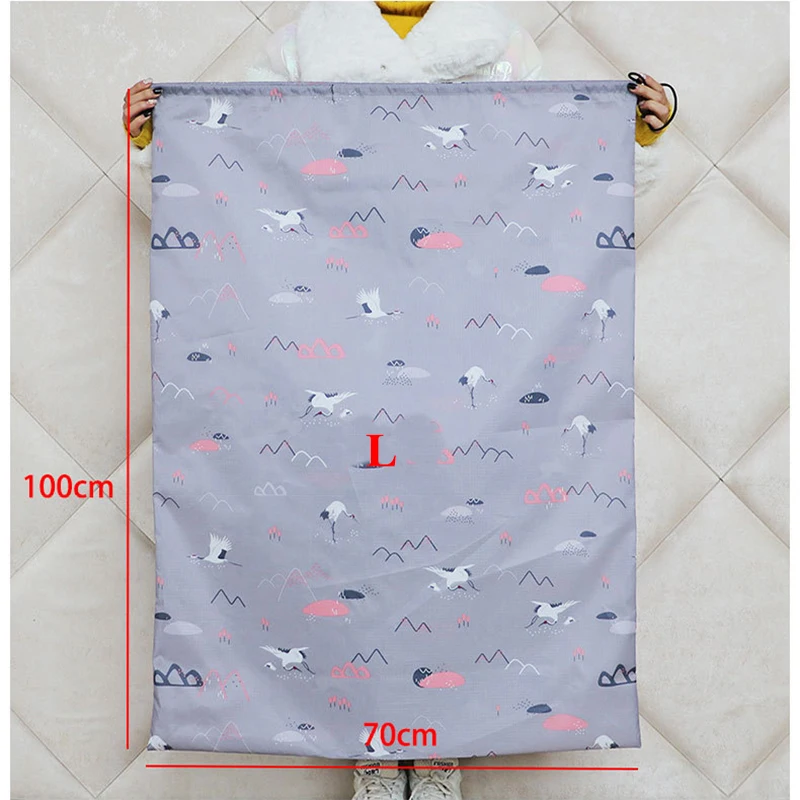 Super Large Capacity Drawstring Toy Clothing Storage Bag Organizer Laundry Pouch Oxford Cloth Dustproof Quilt Storage Bag Travel