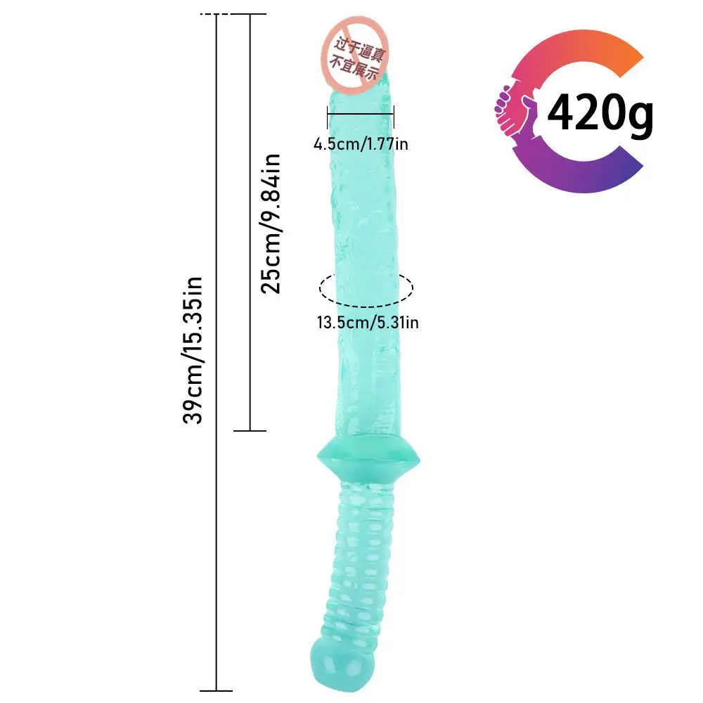 Color oversized sword with handle shape big penis simulation dildo female masturbation adult erotic sex products