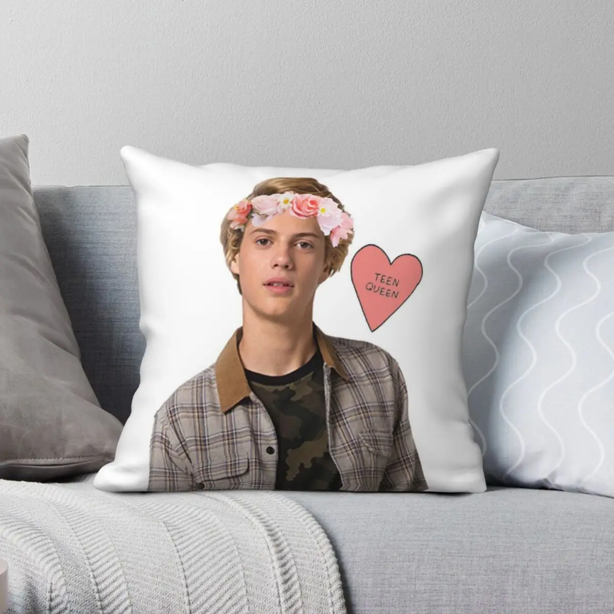 

Jace Norman Square Pillowcase Polyester Linen Velvet Creative Zip Decor Throw Pillow Case Bed Cushion Case