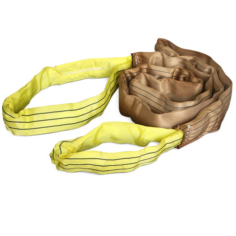 HQ SS01 1-5 TON Heavy Duty Soft Round Endless Polyester Crane Lifting Webbing Sling Belt