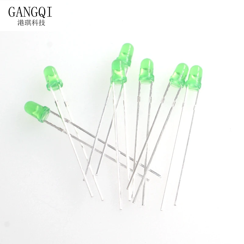 100PCS 3mm LED Light Assorted Kit DIY LEDs Set White Yellow Red Green Blue 5kinds X 20pcs=100pcs