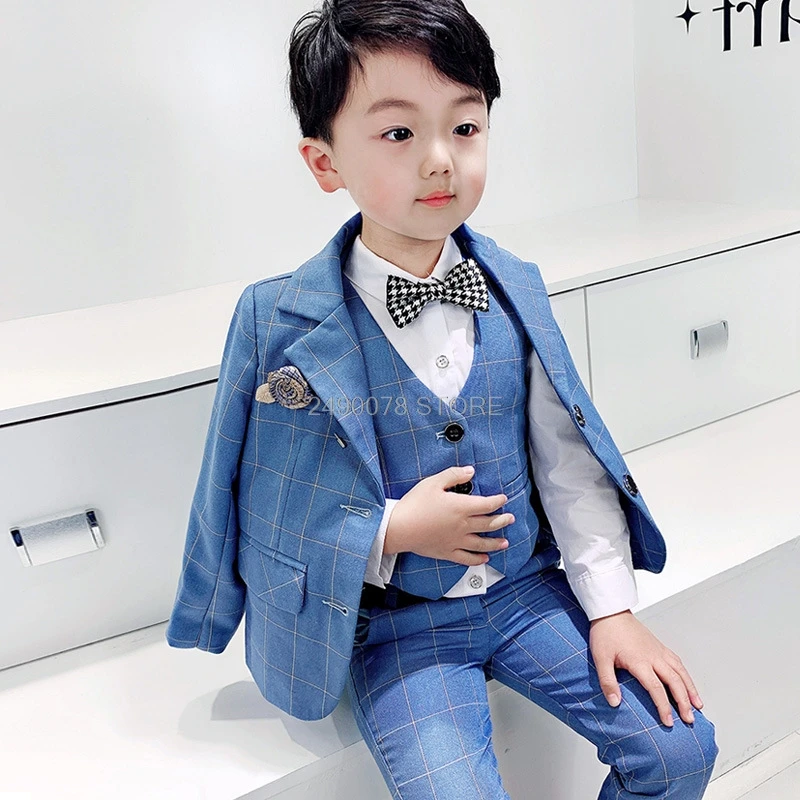 

Flower Boys Wedding Suit Gentleman Kids Formal Tuxedo Dress Blazer Jacket Prince Children Performance Party Dress Costume