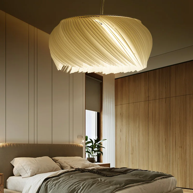 Modern paper chandelier for restaurant coffee room bedroom chandelier white creative designer chandelier art simple lighting