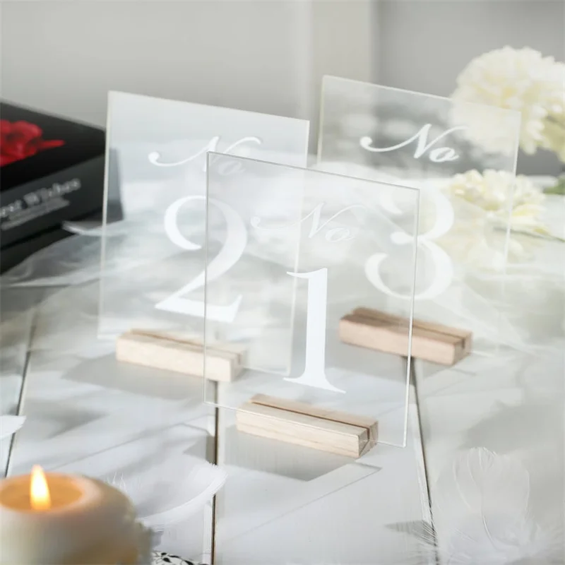 Wedding Table Numbers With Holders Acrylic Table Number Sign Hexagon Table Numbers Wedding Numbers Wedding Decor Wedding Table