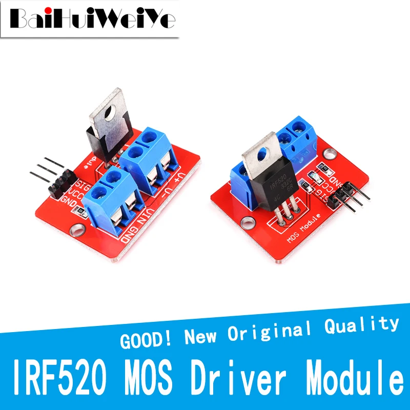 PI 0-24V Top Mosfet IRF520 MOS Driver Module For Arduino MCU ARM Raspberry PI Mosfet Button PWM Dimming LED