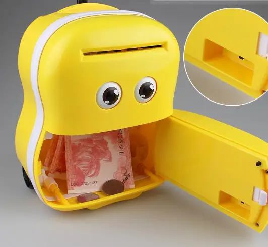 Creatieve Bagage Spaarpot Mini Spaarpot Veiligheid Elektronische Wachtwoord Voice Kauwen Coin Cash Storting Machine Cadeau voor Kinderen