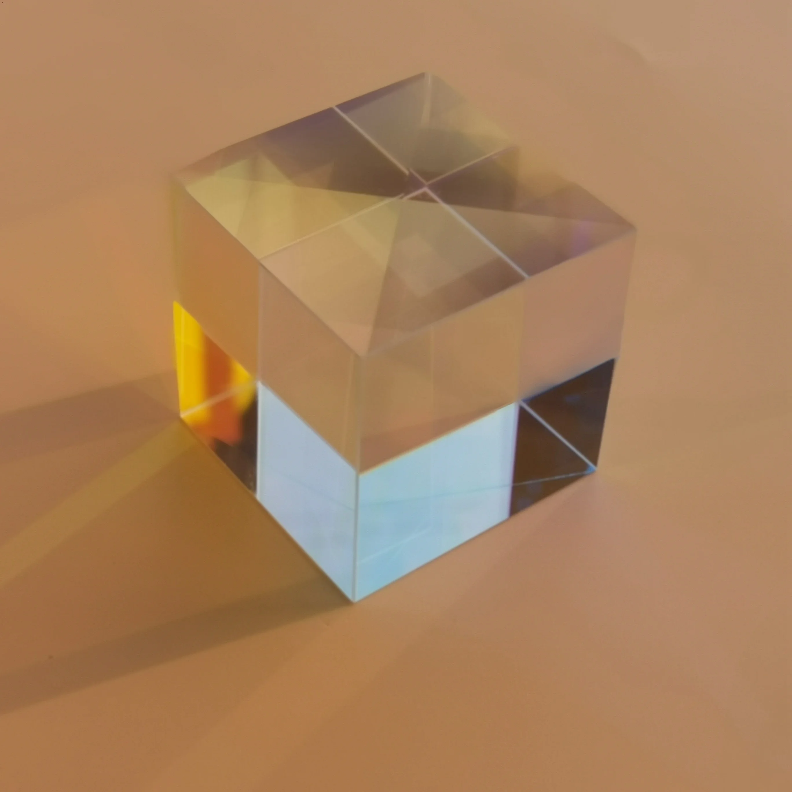 45*45*45mm Color Prism Six Bright Large Light Cube Creative Gifts Optical Experiments for Children Science