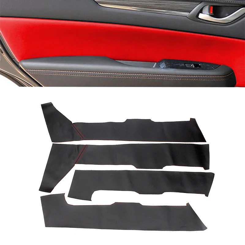 Soft Leather Door Panel Cover For Mazda CX-5 2016 2017 2018 Car-styling Door Armrest Panel Cover Protective Sticker Trim