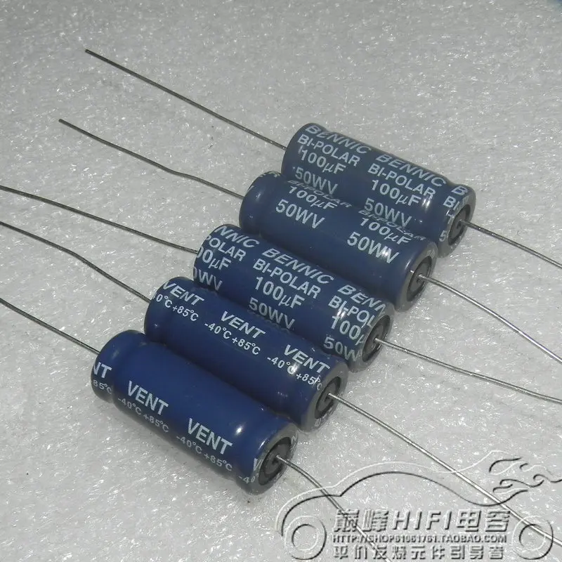 1pcs/1lot  axial 50V 1UF 2.2uf 3.3uf 4.7uf 5.6uf 6.8uf 8.2uf 10uf 12uf 15uf 22uf  BP audio  electrodeless electrolytic capacitor