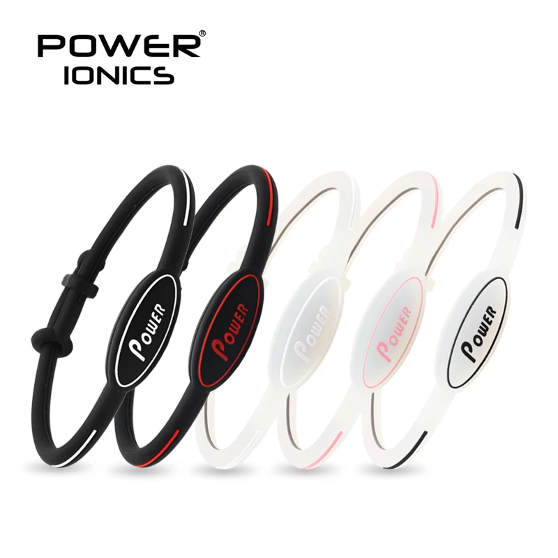 Power Ionics antifatigue power baseball sports silicone ions germanium charms bracelets wristband bangles