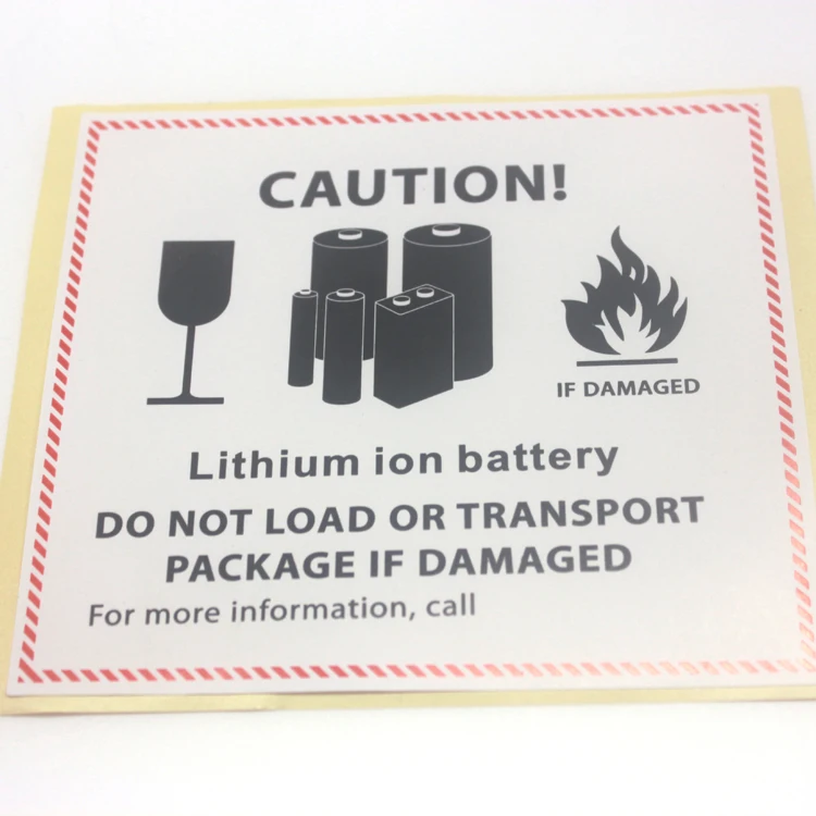 

Self Adhesive Seal Lithium Ion Battery Caution Sticker 400Pcs/ Lot 5.5*9cm Warning Labels Sensitive Device Reminder