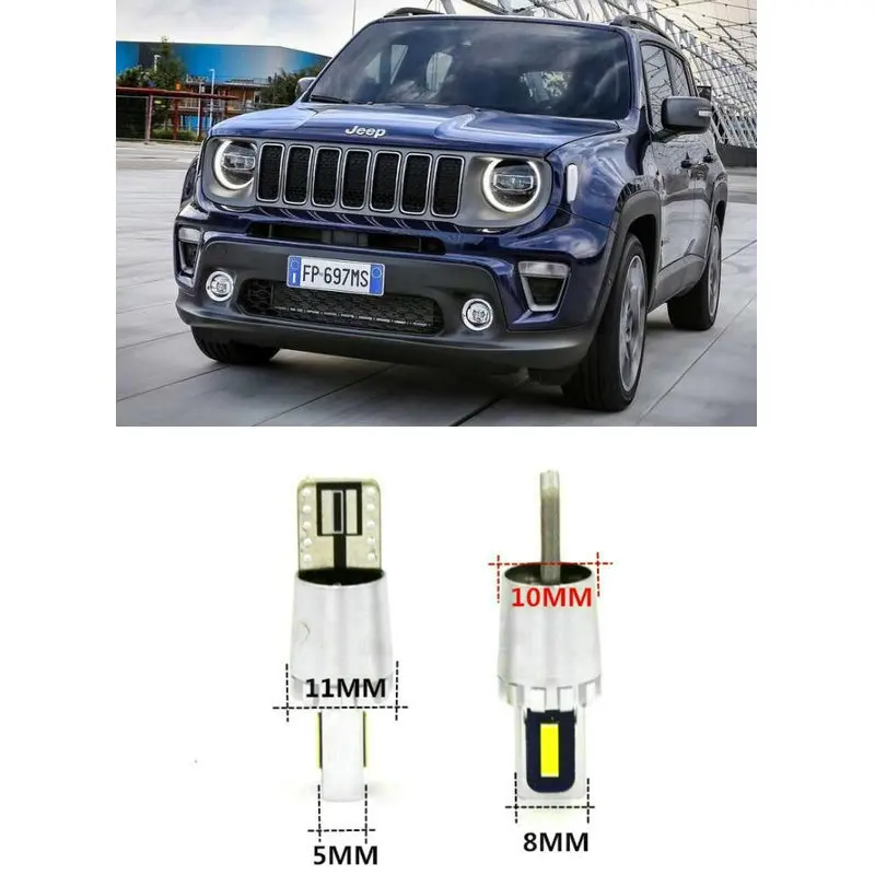 

Canbus Led Parking Light Lamp Bulb For jeep renegade wrangler grand cherokee 3 4 mk2 CHEROKEE kj kl xj COMMANDER XK XH