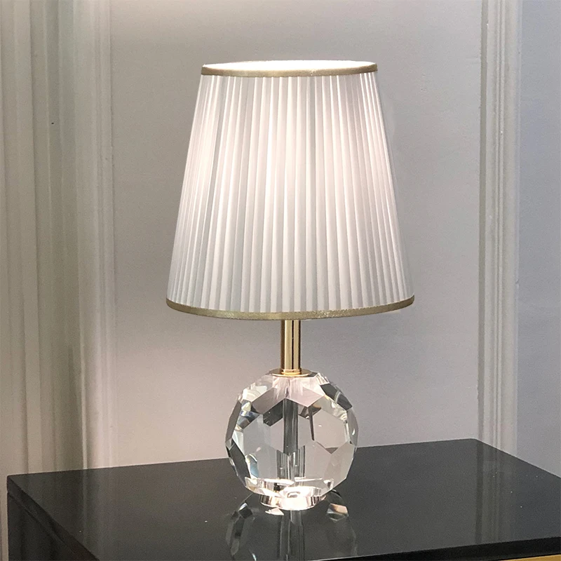 

Modern LED Crystal Table Lamp Bedroom Bedside Lamp Study Room Living Room Dining Table Glass Desk Lamp Home Decor Light Fixtures