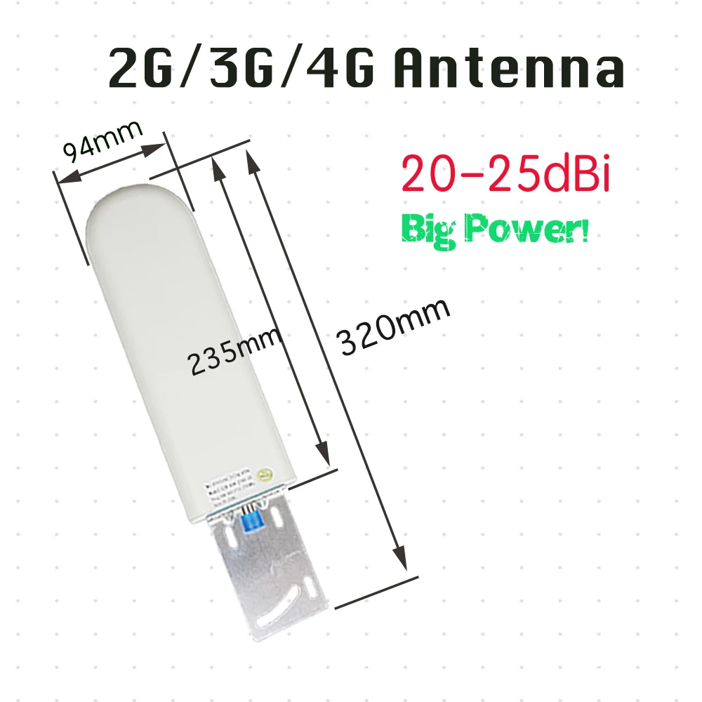 ZQTMAX 20-25dBi Outdoor Antenna for 2G 3G 4G signal booster receive 698-2700mhz cellphone cellular data repeater