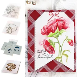 Thankful for Friends Metal Cutting Dies Stamps Stencil Hot Foil Scrapbook Diary DecorationEmbossing Template DIY New for 2021