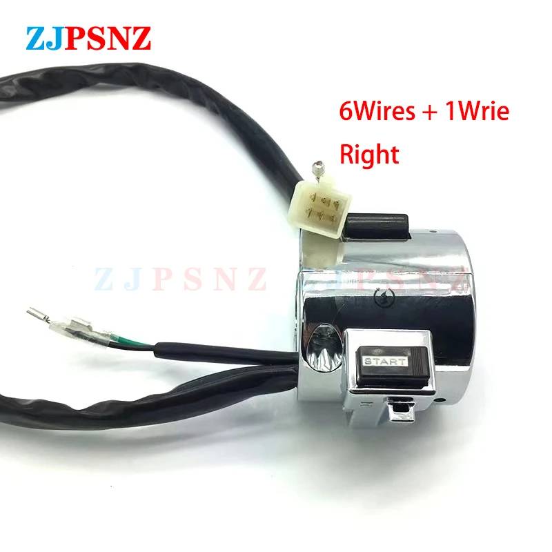 Motorcycle Scooter ebike Right Left Side Chrome Plated Handlebar Switch Control Button Headlight Turn Signal Light Horn 125150CC