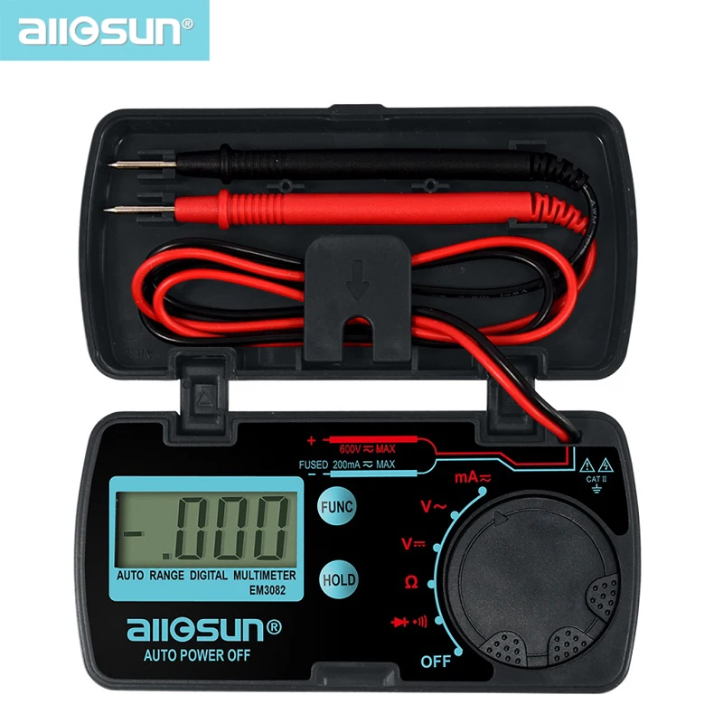 all-sun EM3082 Mini Auto Range Digital Multimeter  Tester AC DC Ammeter Voltmeter Ohm Portable Pocket Meter voltage meter