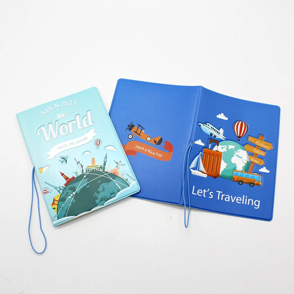 

Fashion Passport Cover for Traveling Around The World ID Credit Card Passport Holder Case New PU Leather Travel Passport Wallet