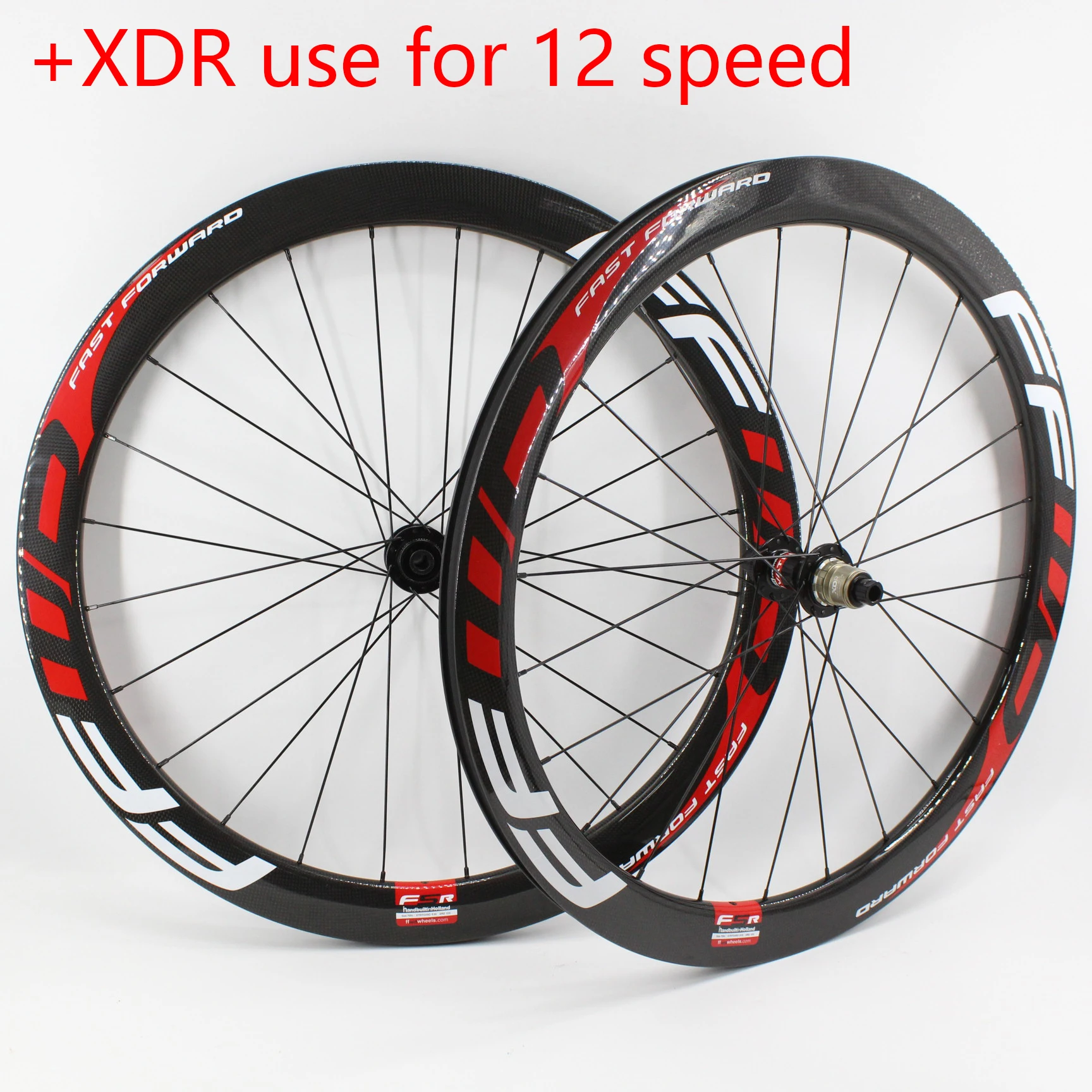 

Newest 700C Road Bike Full carbon Fibre Bicycle Wheelset tubular clincher tubeless rims disc brake hubs +XDR 12 speed wheels