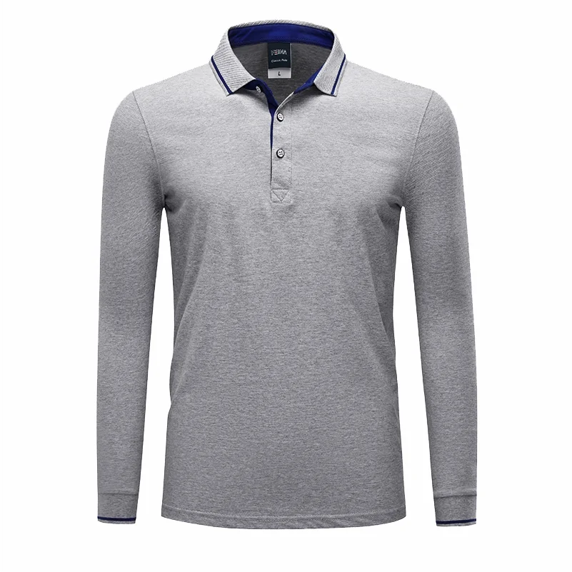 COCT 2021 New Casual Polo Shirt Long Individual Group Customized Embroidered Polo Shirt Long Sleeve