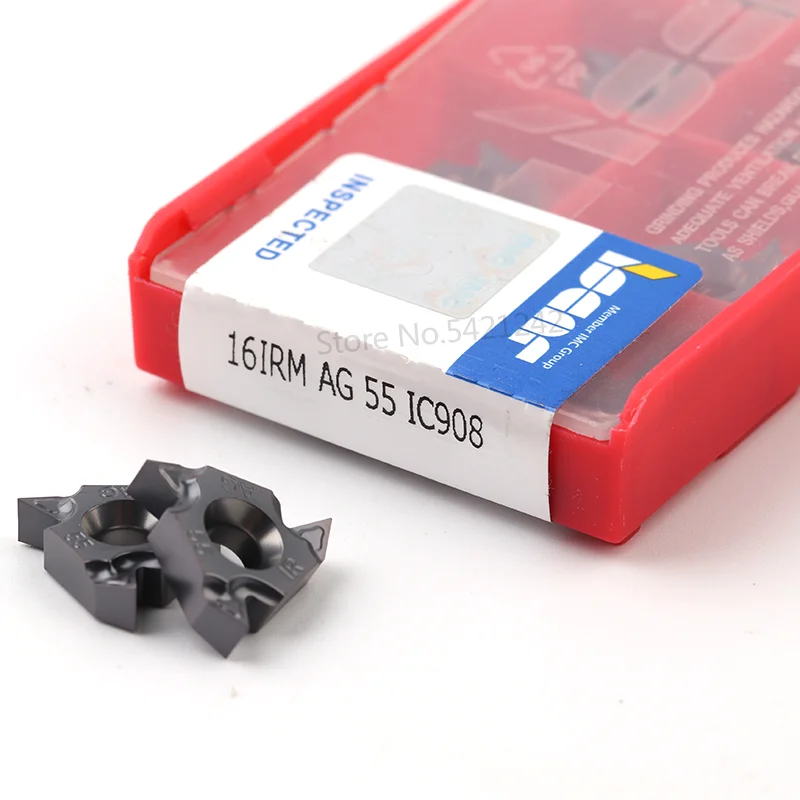 10pcs 16ERM 16IRM 11IRM AG60 AG55 A60 A55 IC908 100% Original ISCAR Carbide Inserts CNC Lathe Tool Thread Turning Tools