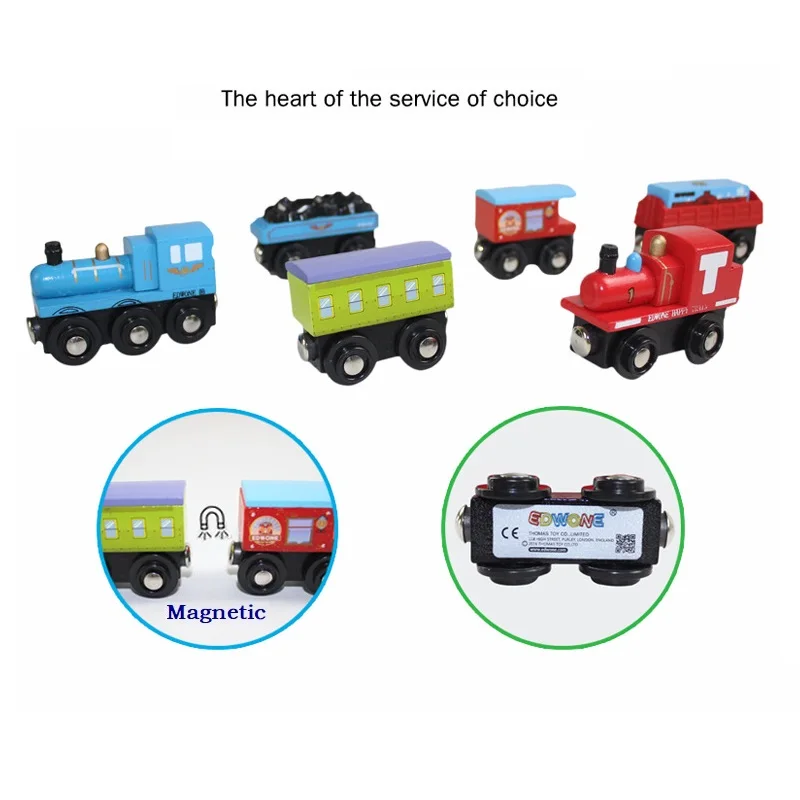 Children Toys Wooden Magnetic Train Car Locomotive Model Car Toy Brand Tracks Railway Locomotives Toys for Child Birthday Gift