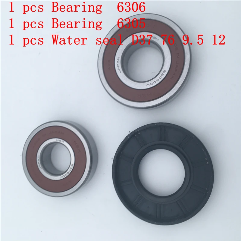 

free shipping washing machine oil seal D 37 76 9.5 12 Bearing 6306 6305 and Water seal Oil seal D37 76 9.5 12