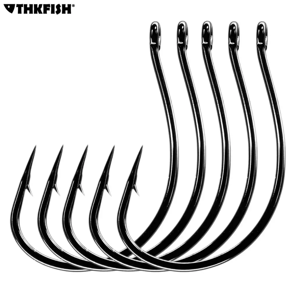 20pcs/bag Offset Worm Hook Wacky Rig Drop Shot Hook Crank Wide Gap Fishing Hook For Soft Worm  #3 #2 #1 #1/0 #2/0