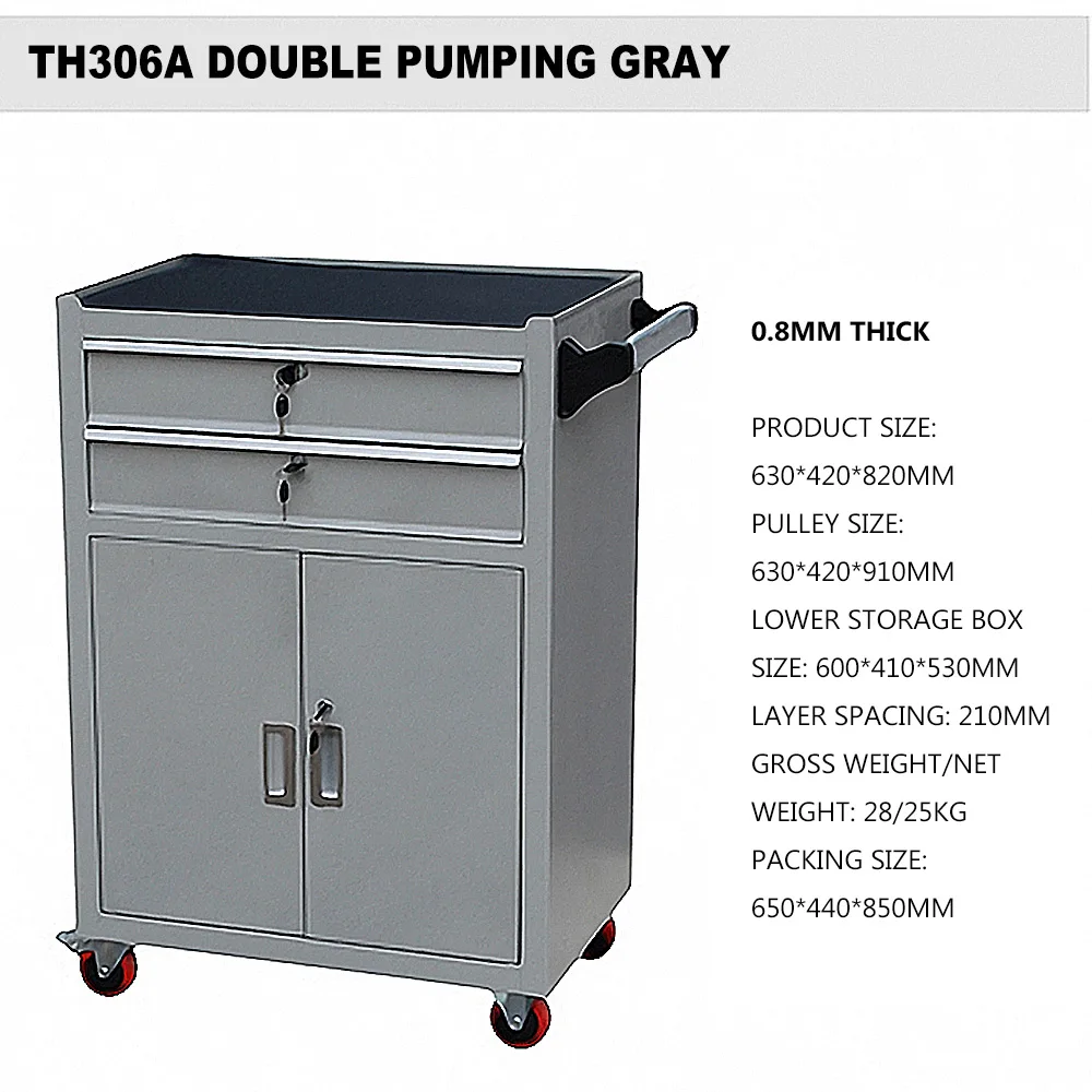 Small cart utility vehicle  Auto repair drawer type Multifunction  Three layers For workshop Mobile thickened iron sheet Cabinet