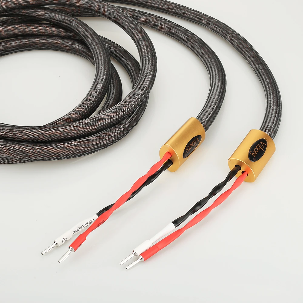 حمى المتكلم سلك نامتسو التوقيع 6N الفضة النقية الصوت كابل المهنية مكبر هاي فاي كابل مع النحاس النقي banan المقابس