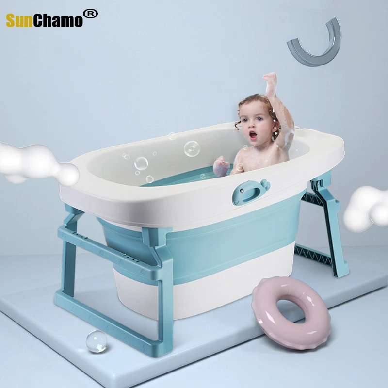 2022 Hot-sale Folding Baby Shower Bathtub Bathroom Accessories Safety Security Children Foldable Stand Non-Slip Shower Bathtub