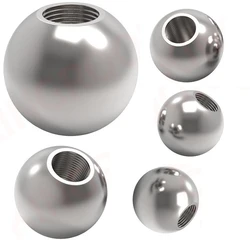 M6 Thread Half Hole Solid Stainless Steel Metric Thread Steel Ball Ø10 11 12 12.7 14 15~50mm Drilling And Tapping Steel Ball