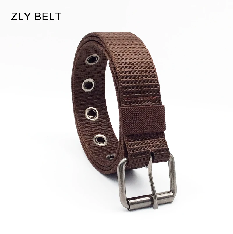 ZLY 2021 New Fashion Tacticle Belt Men Women Unisex Canvas Material Alloy Metal Pin Buckle Quality Casual Jeans Solid Style Belt