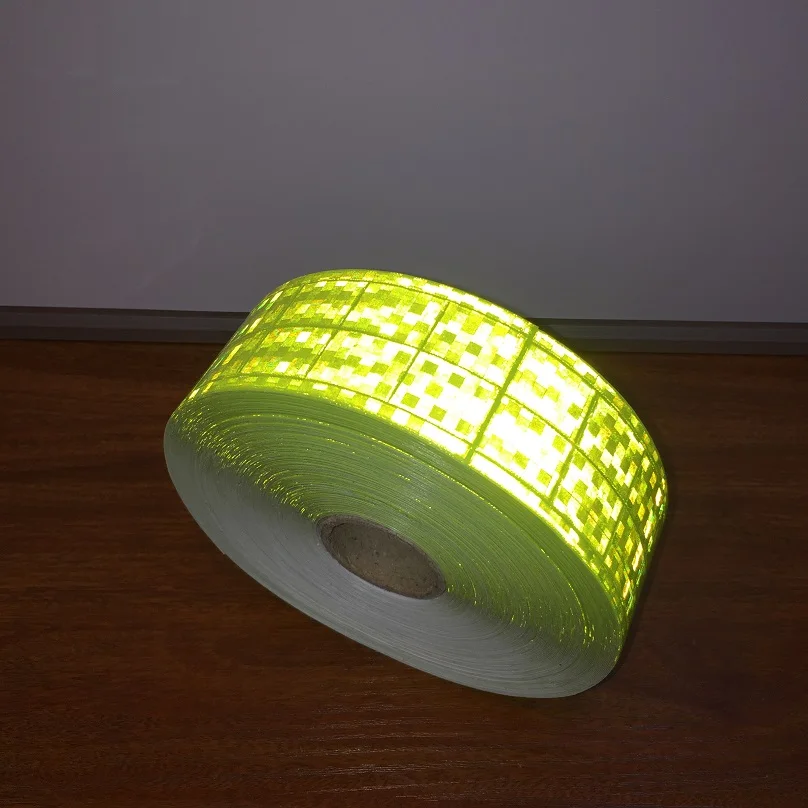 2-Zoll-fluoreszierender reflektierender Westenstreifen, hohe Sichtbarkeit, PVC-Band, Warnreflektor für Kleidung, Sicherheitsausrüstung – Detail 4