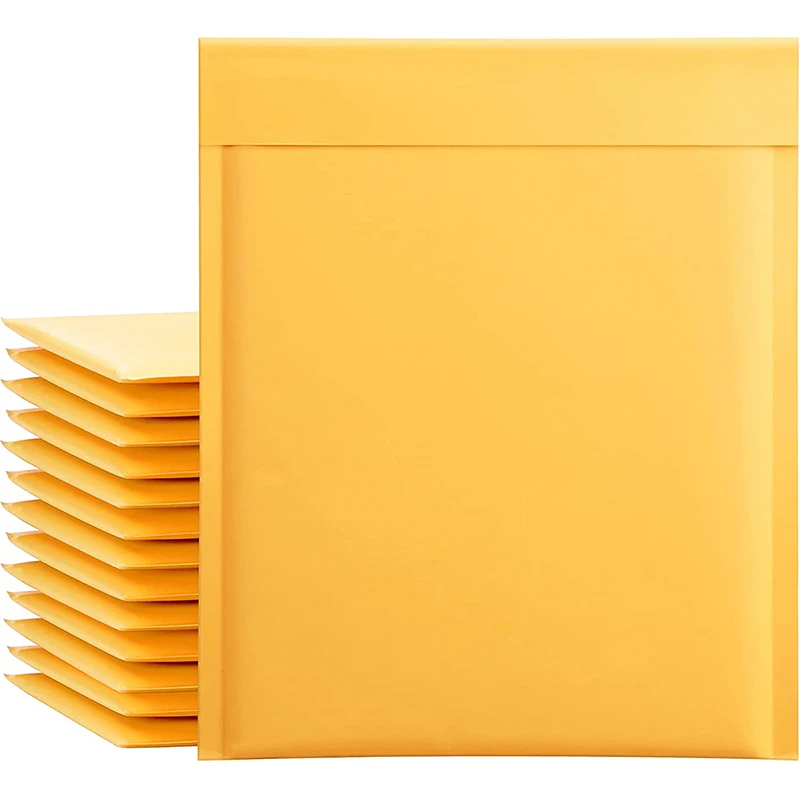 10PCS/5Sizes Bubble Envelope Bag Yellow Poly Mailer Shipping Bags Self Seal Safe Tear-Proof Packaging Envelopes Bag