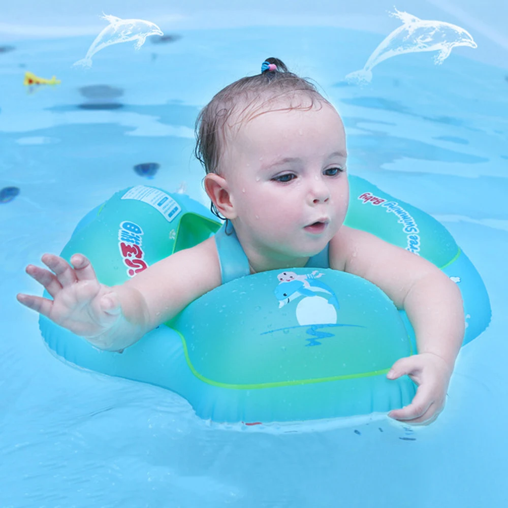 Boia de axila inflável para bebês, anel flutuante para crianças, acessório de piscina e boia de banho com círculo duplo para brinquedos