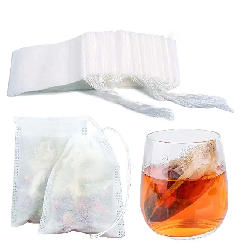 50/100pcs Loose Tea Brewing Bags , Drawstring Non-Woven Filter Pouches for Easy Cup Infusion, No Mess Kitchen Tool ﻿