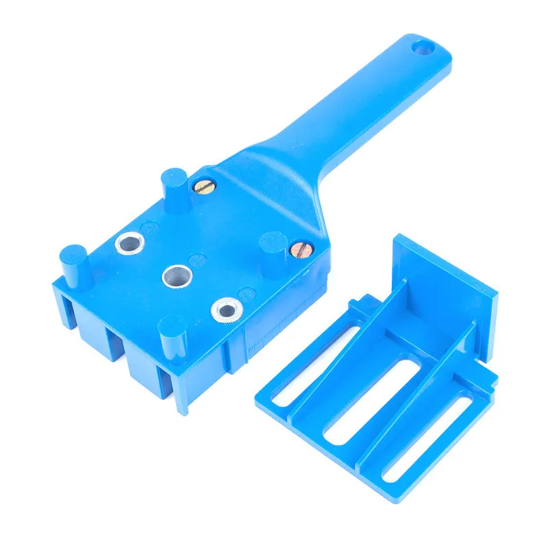 나무 Doweling 지그 ABS 플라스틱 핸드 헬드 포켓 구멍 지그 시스템 6/8/10mm 드릴 비트 구멍 펀치 목공 Dowel 관절에 대 한