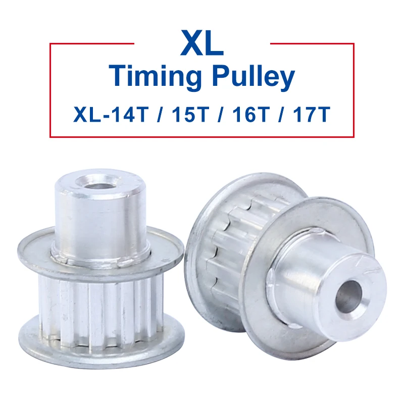 

1 pc XL-14T/15T/16T/17T Timing Pulley Aluminum Material Pulley Wheel Process Hole 6 mm Slot Width 11 mm For XL-10mm Timing Belt