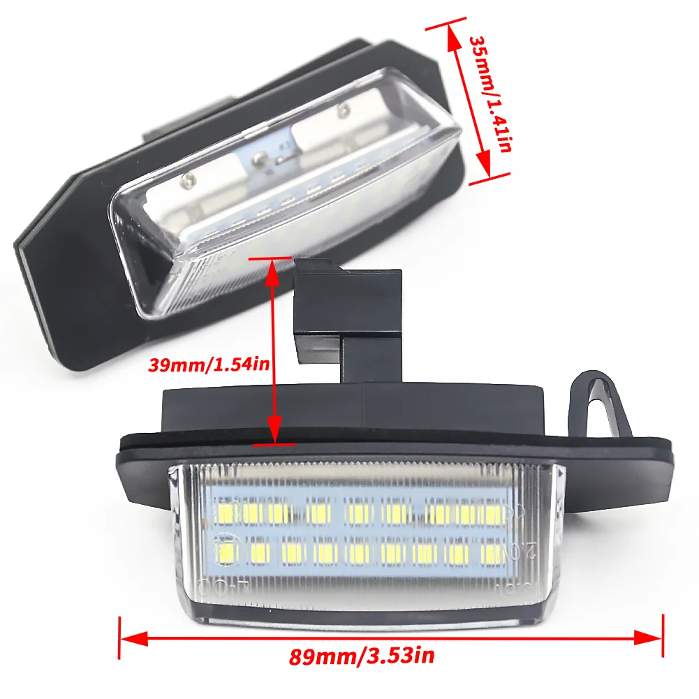 Car LED number License Plate Lights lamps For Mitsubishi OUTLANDER XL(CW) 2006-2012 For Lancer Sportback 2008~2012