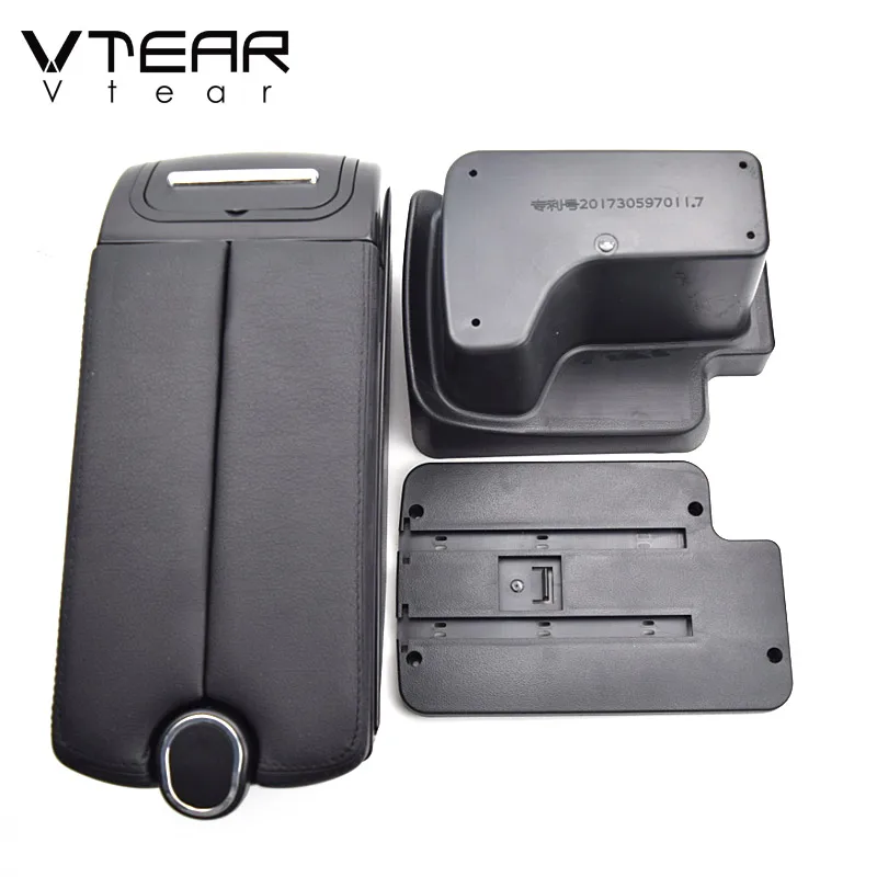 Vtear Car Armrest Mat USB Arm Rest Organizer Center Console Storage Box Decoration Interior Accessories Parts For Hyundai Reina