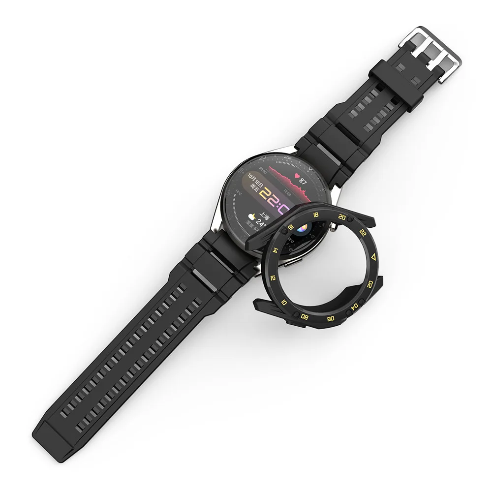 Funda protectora de borde completo para Huawei Watch 3/3 Pro, carcasa protectora de marco suave de TPU para reloj inteligente 3pro, correa de reloj deportivo, cubierta de parachoques