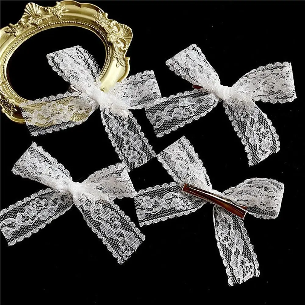 New Sweet Lovely Girls Cloth Lace Lolita Bow Hairpin Female Hair Clips Hair Accessories Barrettes