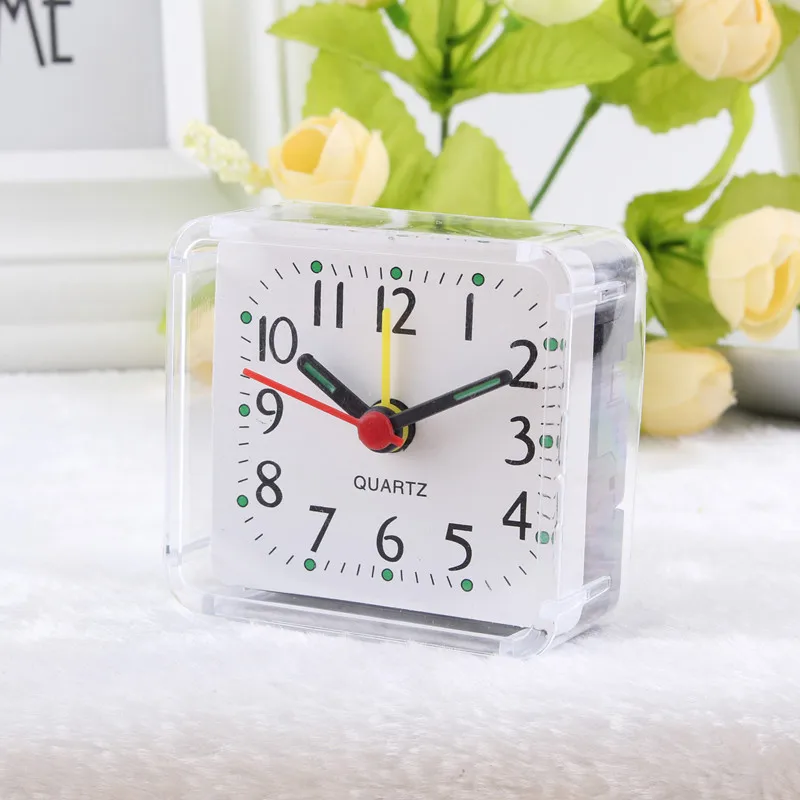 Portable Small Table Watch Desk Clocks Desktop for Student Simple Plastic Classic Alarm Clock Office Kitchen Bedroom Home Decor