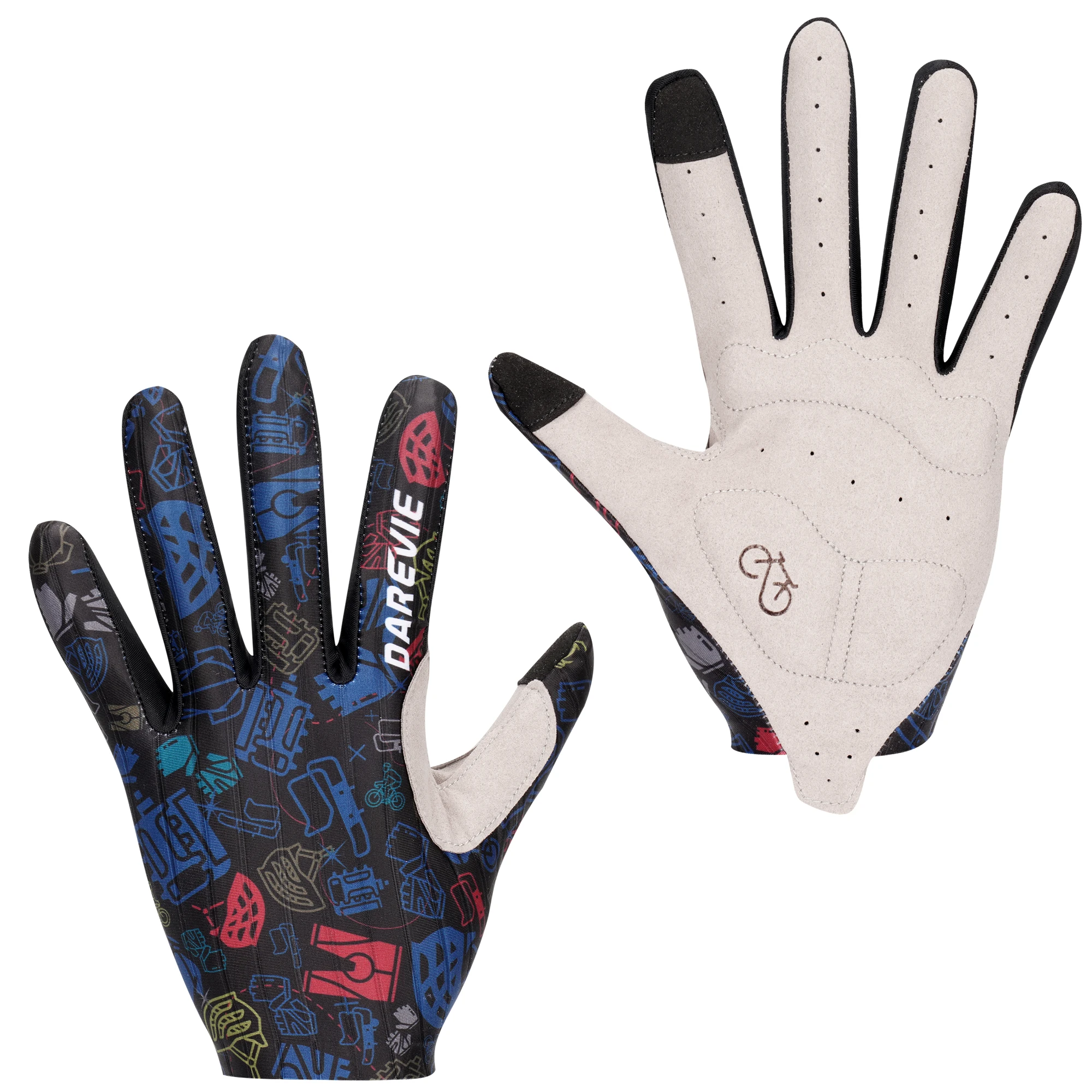 DAREVIE-guantes de ciclismo transpirables para hombre y mujer, manoplas de dedo completo para pantalla táctil, a prueba de golpes, antideslizantes,