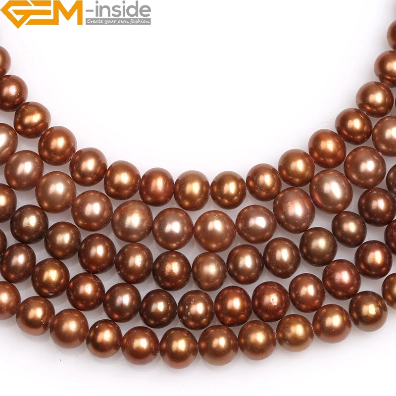 Natural Gem-Inside Pearl Beads For Jewelry Making Strand 15 Bracelet Necklace Diy Gifts Wholesale New