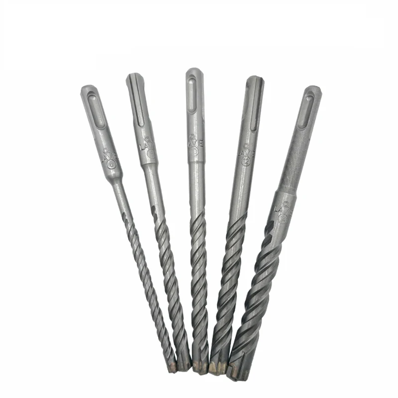 5pcs Electric Hammer SDS Plus Drill Bit Set Cross Tips 4 Cutters 160mm for Concrete Wall Brick Block Masonry Drilling Bits 6mm