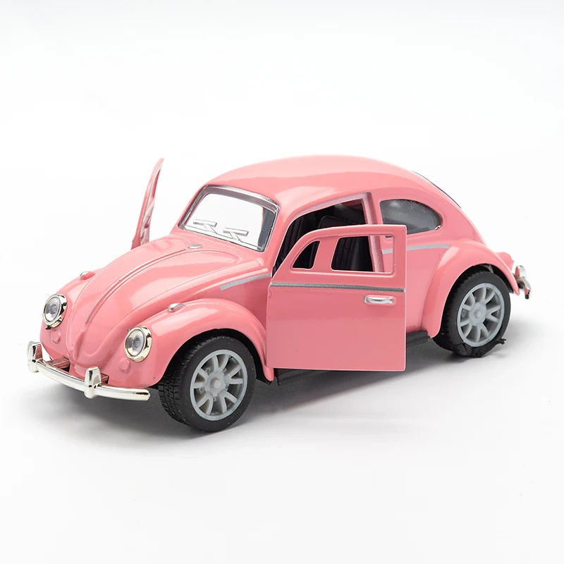 1:32 Alloy Diecast BEETLE Vintage Cabriolet Car Model Classic Pull Back Car Miniature Vehicle Replica For Collection Gift Kids