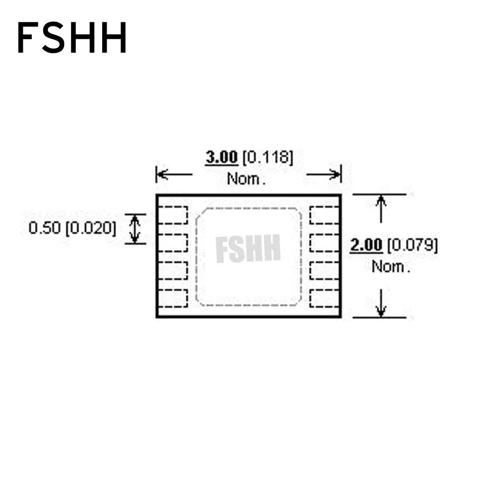FSHH QFN8 어댑터 DFN8 MLF8 WSON8 테스트 소켓 피치 = 0.5mm 크기 = 2mm * 3mm